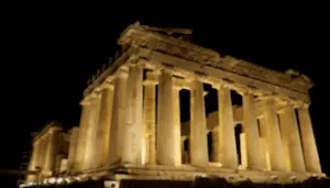 Парфенон ночью