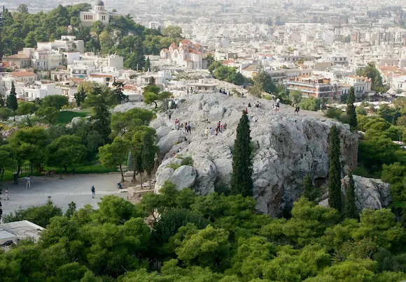 Ареопаг в Афинах — смотровая площадка Акрополя и место суда древних богов
