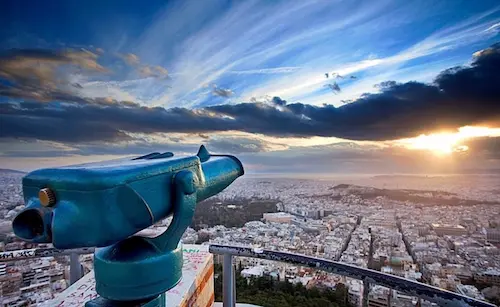 Sonnenuntergang auf dem Lykabettus