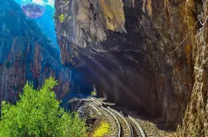 Rack railway in Vouraikos Gorge
