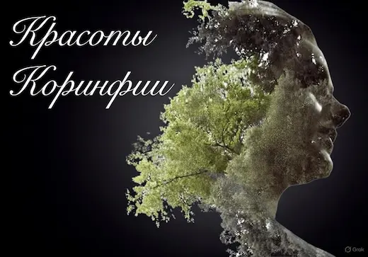 Коринфский канал: панорама (тёмная тема)