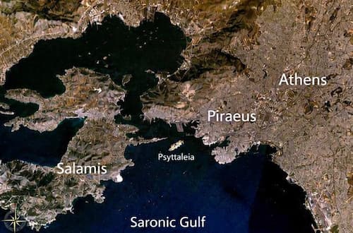 Map of the Battle of Salamis
